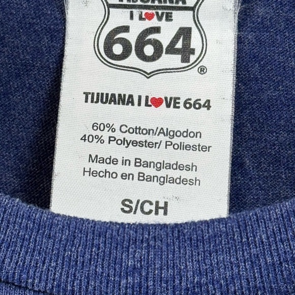 Tijuana I Love 664 Womens T-Shirt Blue Size S - Picture 8 of 10
